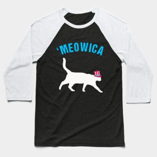 Funny 4th of July. The Cat Lovers America Baseball T-Shirt